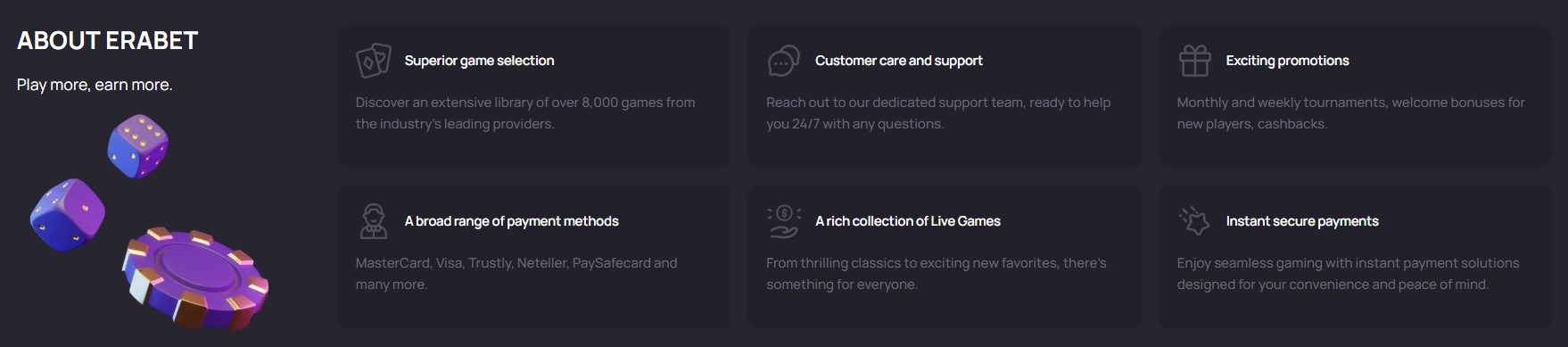 Erabet Casino mobile app