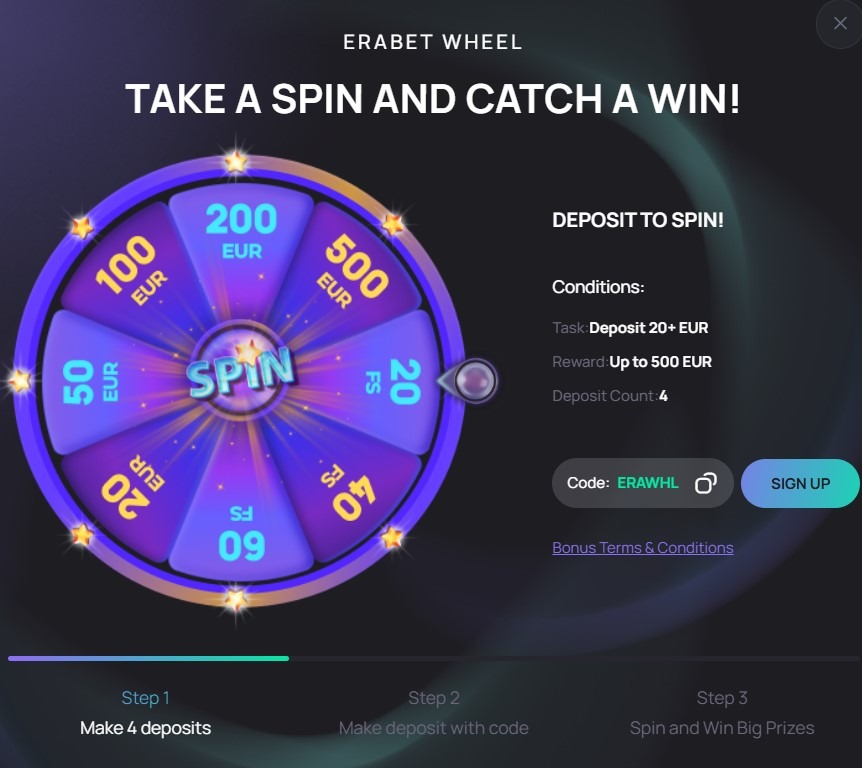 Erabet casino registration